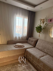 Boho Border ( Beige & Grey )