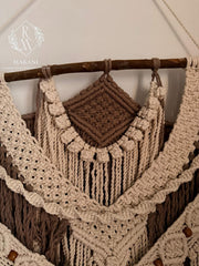 Macramé Wall Hanging with Wooden Beads🤎